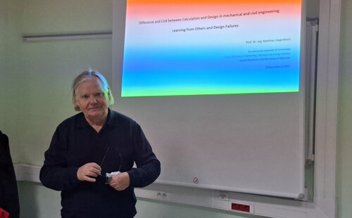 Wykład prof. dr inż. Mattias Ziegenhorn z Brandenburskiego Uniwersytetu Technicznego w Cottbus (Niemcy)